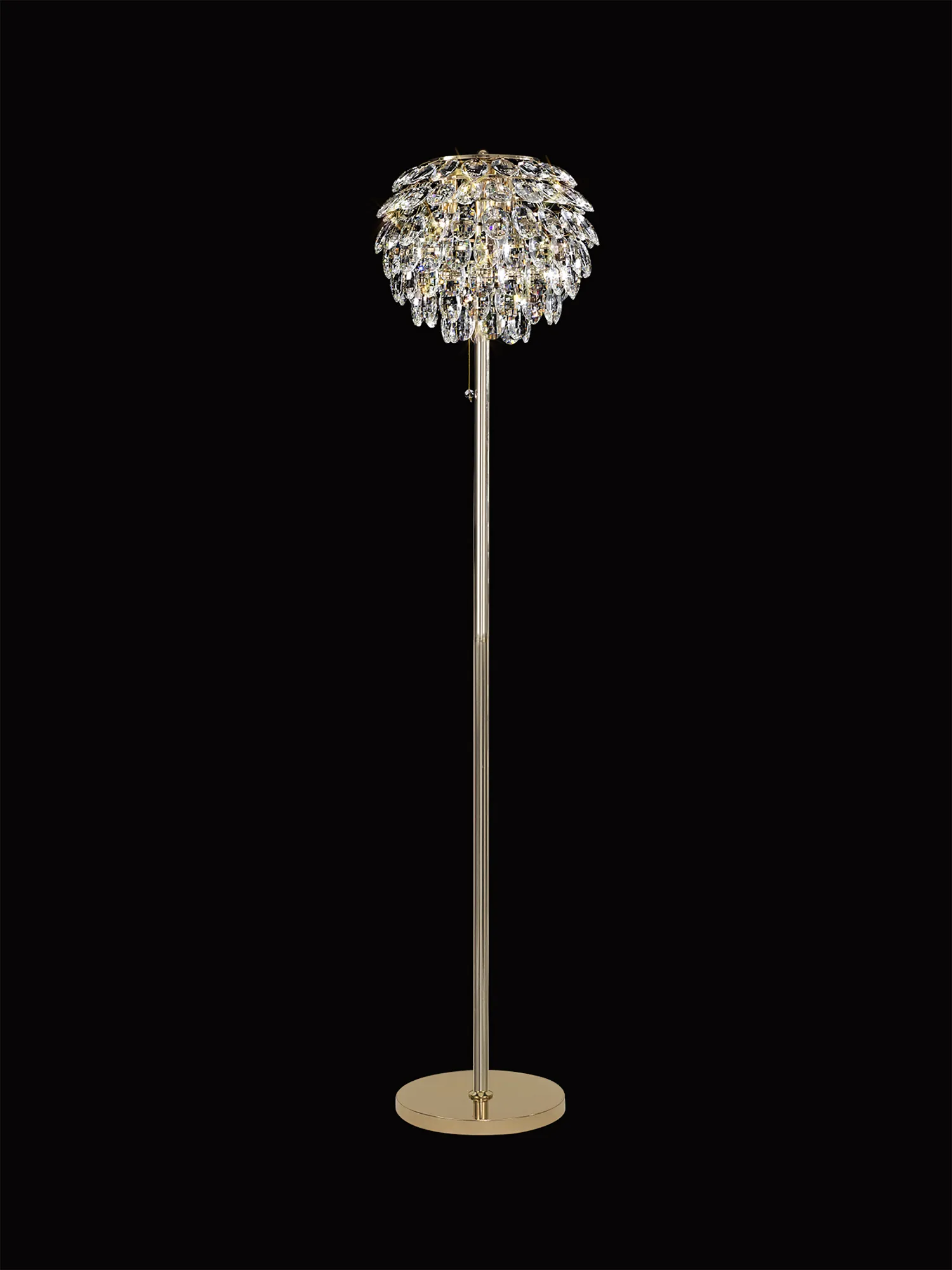 Coniston French Gold Crystal Floor Lamps Diyas Designer Floor Lamps 